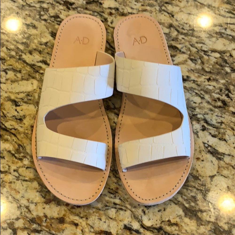 White sandals